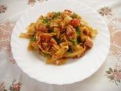 Bandnudeln mit gebratenen Wirsingkohl - Rezept