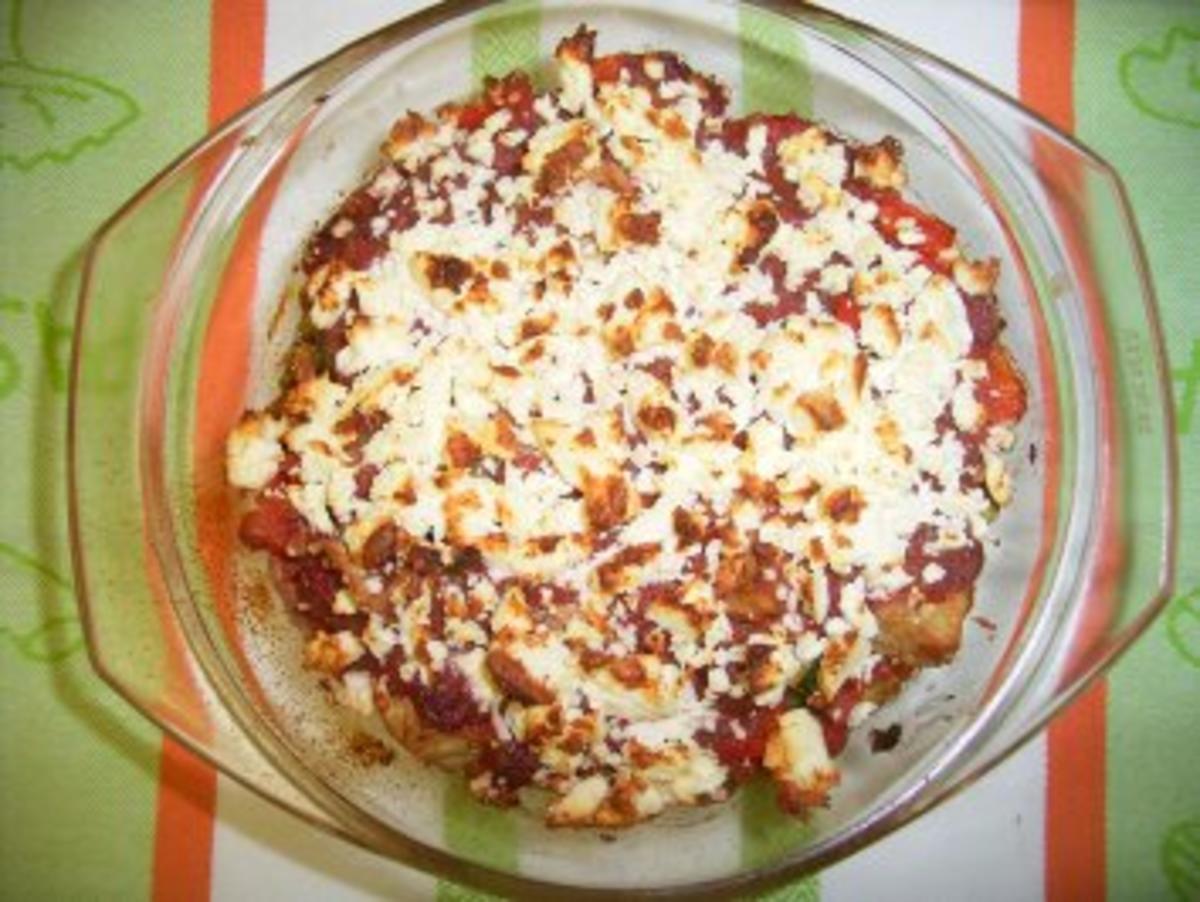 Fleisch - Katroffelauflauf mit Feta - Rezept