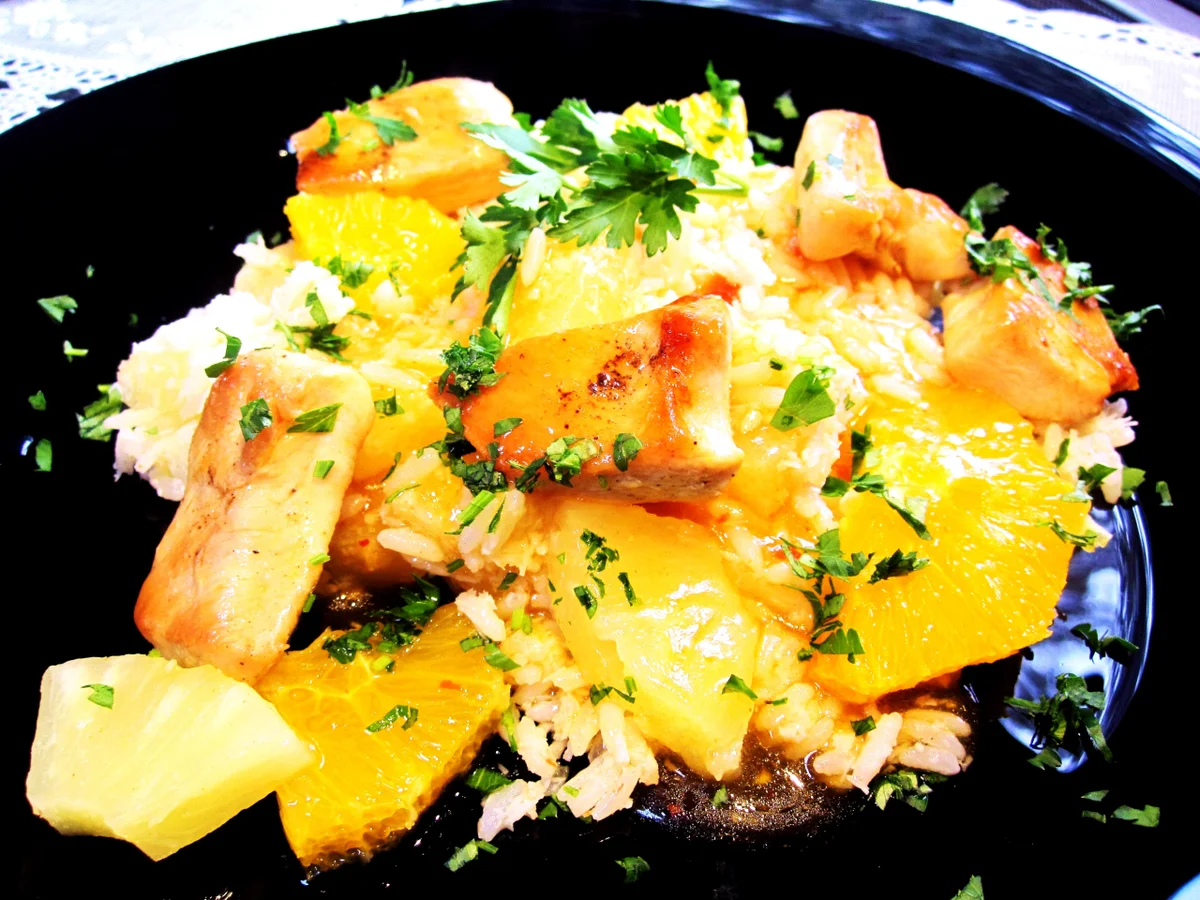 Rezept: Ananas-Reis mit Hühnchenfleisch ... Bild Nr. 8847 Ananas-Reis mit Hühnchenfleisch ... - Rezept - Bild Nr. 8847