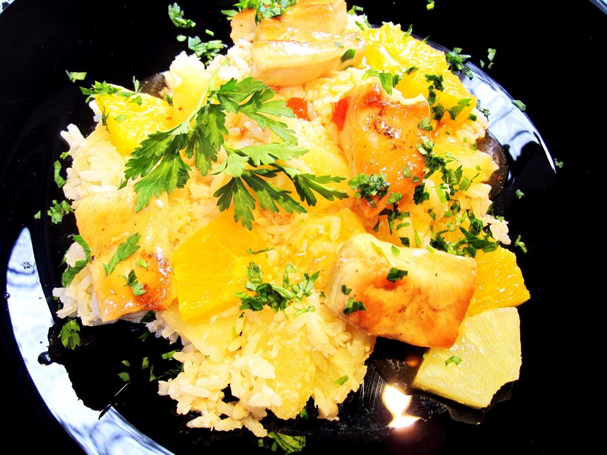 Ananas-Reis mit Hühnchenfleisch ... - Rezept - Bild Nr. 8849