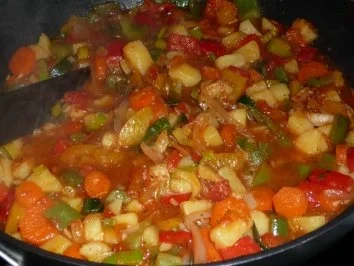 Rezept: Paprika-Gemüse-Pfanne Paprika-Gemüse-Pfanne - Rezept