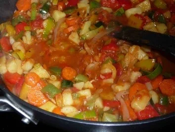 Rezept: Paprika-Gemüse-Pfanne Bild Nr. 12 Paprika-Gemüse-Pfanne - Rezept - Bild Nr. 12