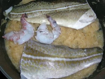 Skreifilet auf Apfel-Sauerkraut und Kartoffelstampf (ungewöhnlich aber total lecker) - Rezept - Bild Nr. 4