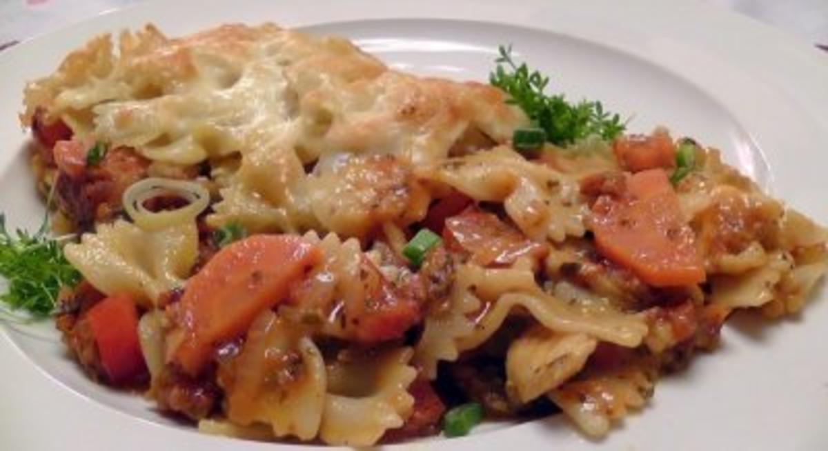 Bilder für Farfalle-Auflauf mit Putenfilet... - Rezept