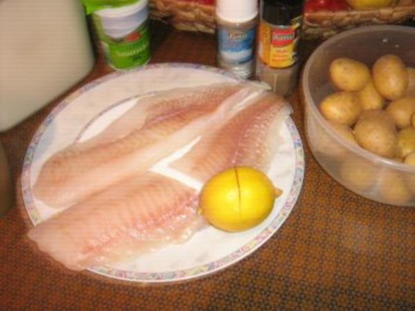 Kabeljaufilet mit Kartöffelchen an Rahm Wirsing Karotten Gemüse ...