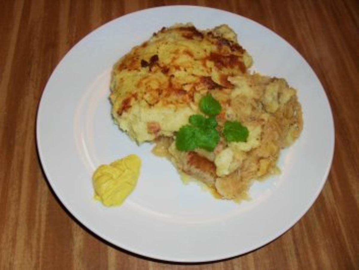 Bilder für Sauerkrautauflauf mit Sauerkraut und Kartoffeln - Rezept