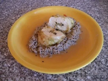 Putenrouladen mit Sesamreis - Rezept
