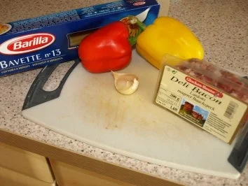 Rezept: Pasta mit Paprika und Speck Bild Nr. 2 Pasta mit Paprika und Speck - Rezept - Bild Nr. 2