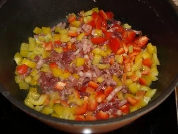 Rezept: Pasta mit Paprika und Speck Bild Nr. 6 Pasta mit Paprika und Speck - Rezept - Bild Nr. 6