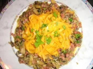 Orangen-Taglioline mit Champignon-Orangen-Sauce - Rezept - Bild Nr. 8