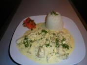 Rezept: Zungenfilet mit Dillsahne und Reis Zungenfilet mit Dillsahne und Reis - Rezept