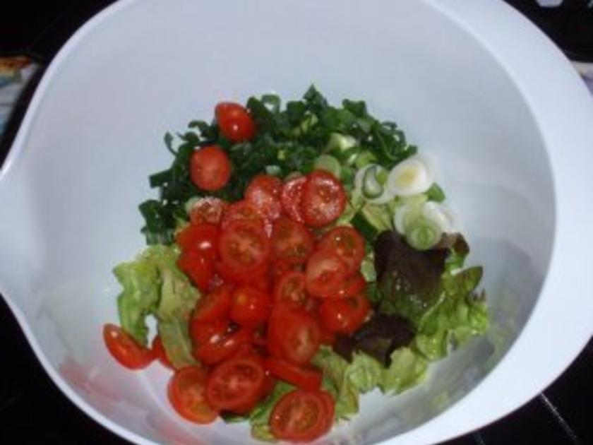 Lachsrolle mit buntem Salat - einfach - 204 kcal/100g