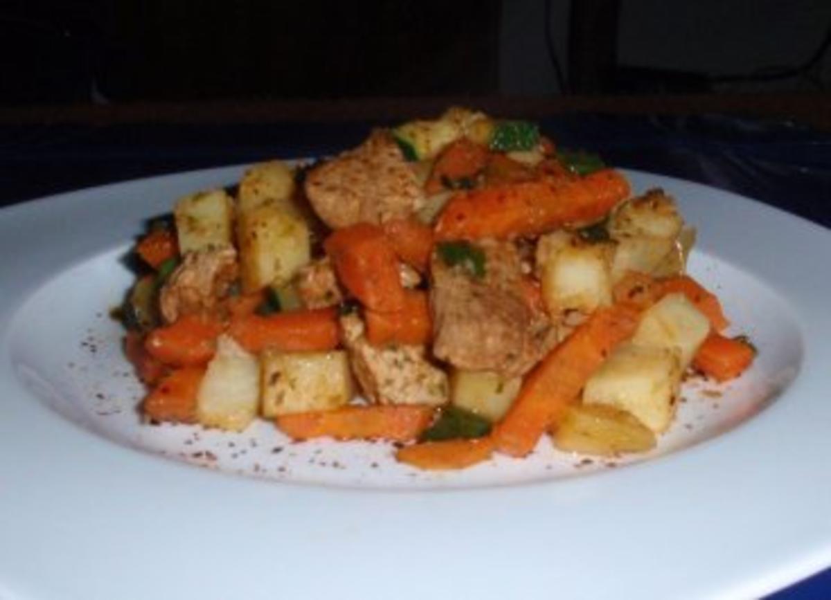 Kartoffel-Filet-Gemüse-Pfanne - Rezept