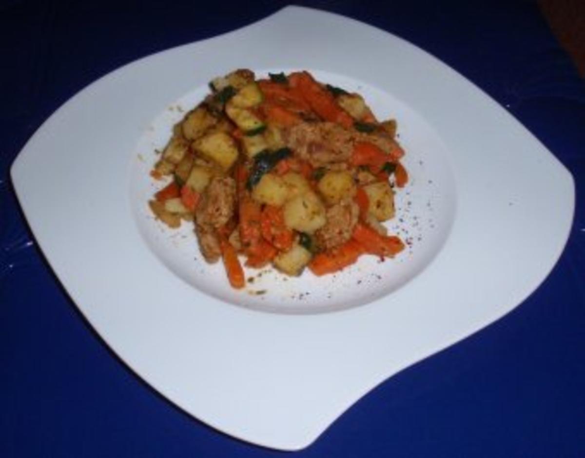Kartoffel-Filet-Gemüse-Pfanne - Rezept - Bild Nr. 9