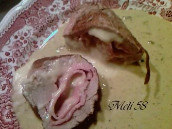 Fleisch: Cordon Bleu aus dem Schweinefilet an  Currysoße - Rezept