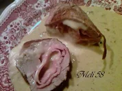 Rezept: Fleisch: Cordon Bleu aus dem Schweinefilet an Currysoรe Fleisch: Cordon Bleu aus dem Schweinefilet an Currysoรe - Rezept
