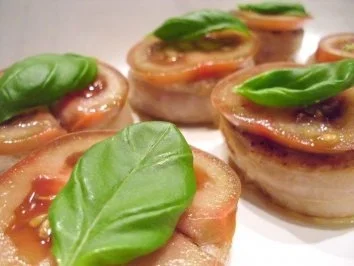 Rezept: Fleisch: Mailänder Medaillons mit Basilikum-Tomatensoße Bild Nr. 5 Fleisch: Mailänder Medaillons mit Basilikum-Tomatensoße - Rezept - Bild Nr. 5