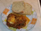 Auberginen-Hackfleisch Gratin mit Ciabatta-Brot - Rezept