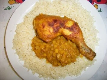 Hähnchenkeulen in Currysauce - Rezept