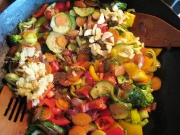 Rezept: Chinesische Gemüsepfanne mit Lendchen Bild Nr. 6 Chinesische Gemüsepfanne mit Lendchen - Rezept - Bild Nr. 6