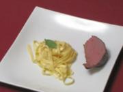 Getrüffelte Gorgonzola-Pasta an Rinderfilet - Rezept