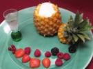 Gefüllte Baby-Ananas mit Champagner-Sorbet - Rezept