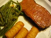 Roastbeef zum Entspannen mit Bohnen und Kroketten - Rezept