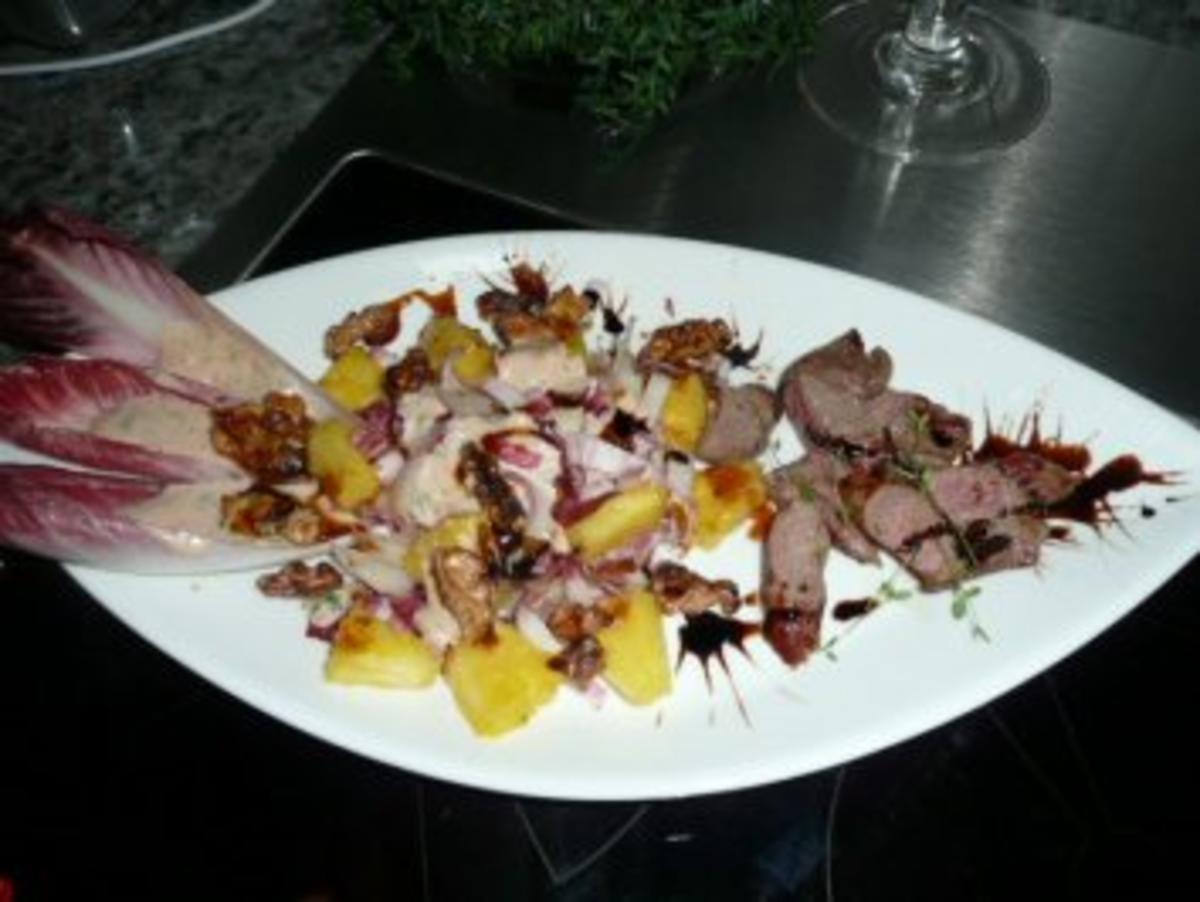 SALAT/ROTER CHICOREE-Salat-Ananas-Lammfilet - Rezept Eingereicht von
silke7