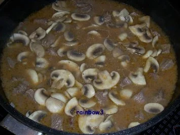 Kochen: Gulasch-Pilz-Kartoffel-Pfanne - Rezept - Bild Nr. 6