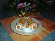 Rezept: Dessert :Blรคtterteig - Rรถllchen mit Cocos Sahne Mousse Dessert :Blรคtterteig - Rรถllchen mit Cocos Sahne Mousse - Rezept