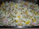 Reisauflauf mit Schinken und Erbsen - Rezept