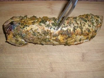 Rezept: Schweinefilet in kleinem Gewürzmantel mit roter Knoblauchsauce an Bucatini No 9 Bild Nr. 7 Schweinefilet in kleinem Gewürzmantel mit roter Knoblauchsauce an Bucatini No 9 - Rezept - Bild Nr. 7