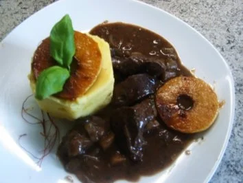 Lebergulasch süß-sauer - Rezept