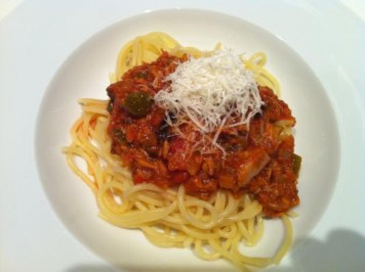 Spaghetti mit mediterraner Sauce - Rezept - Bild Nr. 4