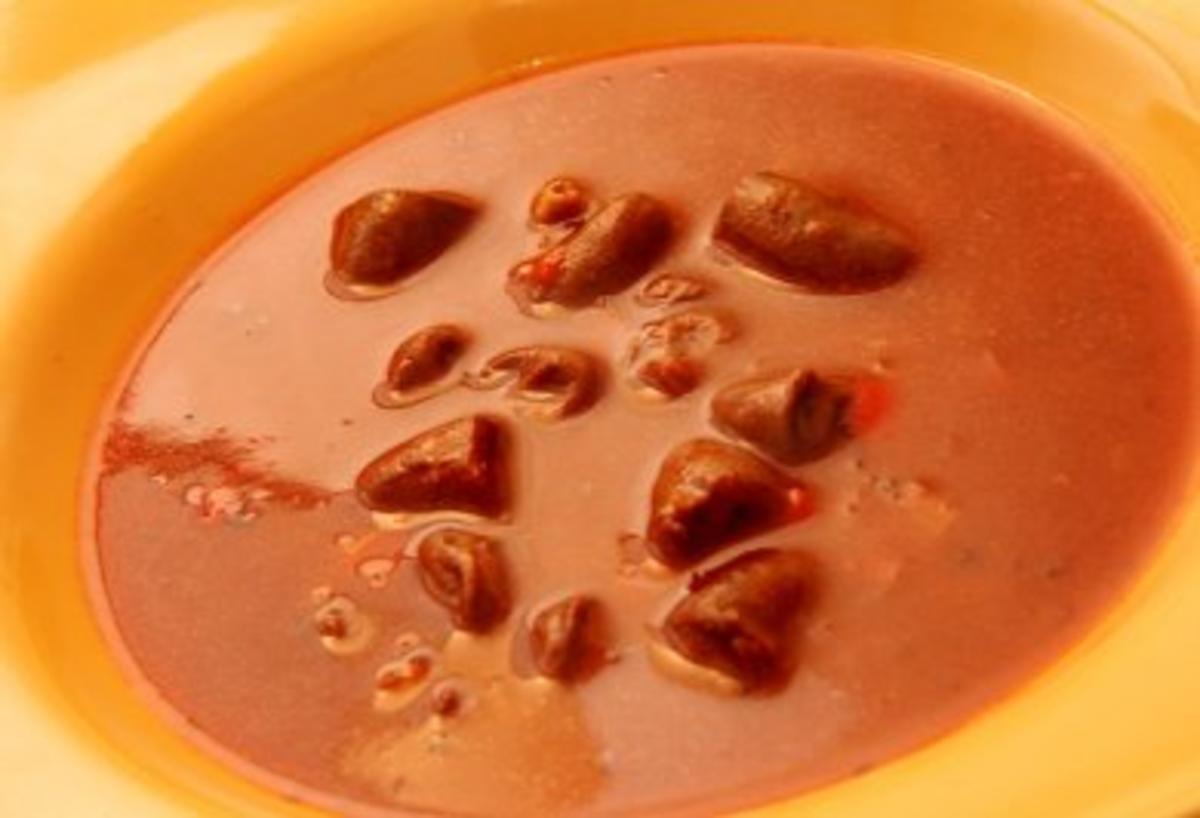 Muttis tomatierte Hühnerherzchensuppe - Rezept - Bild Nr. 5