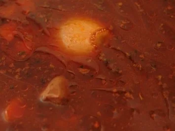 Muttis tomatierte Hühnerherzchensuppe - Rezept - Bild Nr. 4