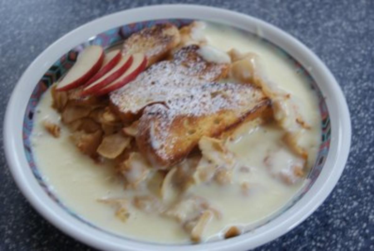 Scheiterhaufen Süßspeise mit Brot und Äpfeln - Rezept mit Bild - kochbar.de