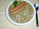 Erbseneintopf mit Würstchen - Rezept