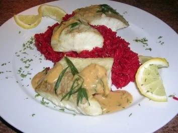 Rezept: Seelachs-Loin auf Rote-Beete-Reis (solltet Ihr mal probieren) Bild Nr. 2 Seelachs-Loin auf Rote-Beete-Reis (solltet Ihr mal probieren) - Rezept - Bild Nr. 2