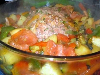 Hackbraten auf Gemüsebett - Rezept - Bild Nr. 6