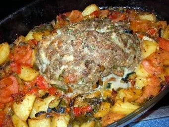 Hackbraten auf Gemüsebett - Rezept - Bild Nr. 7