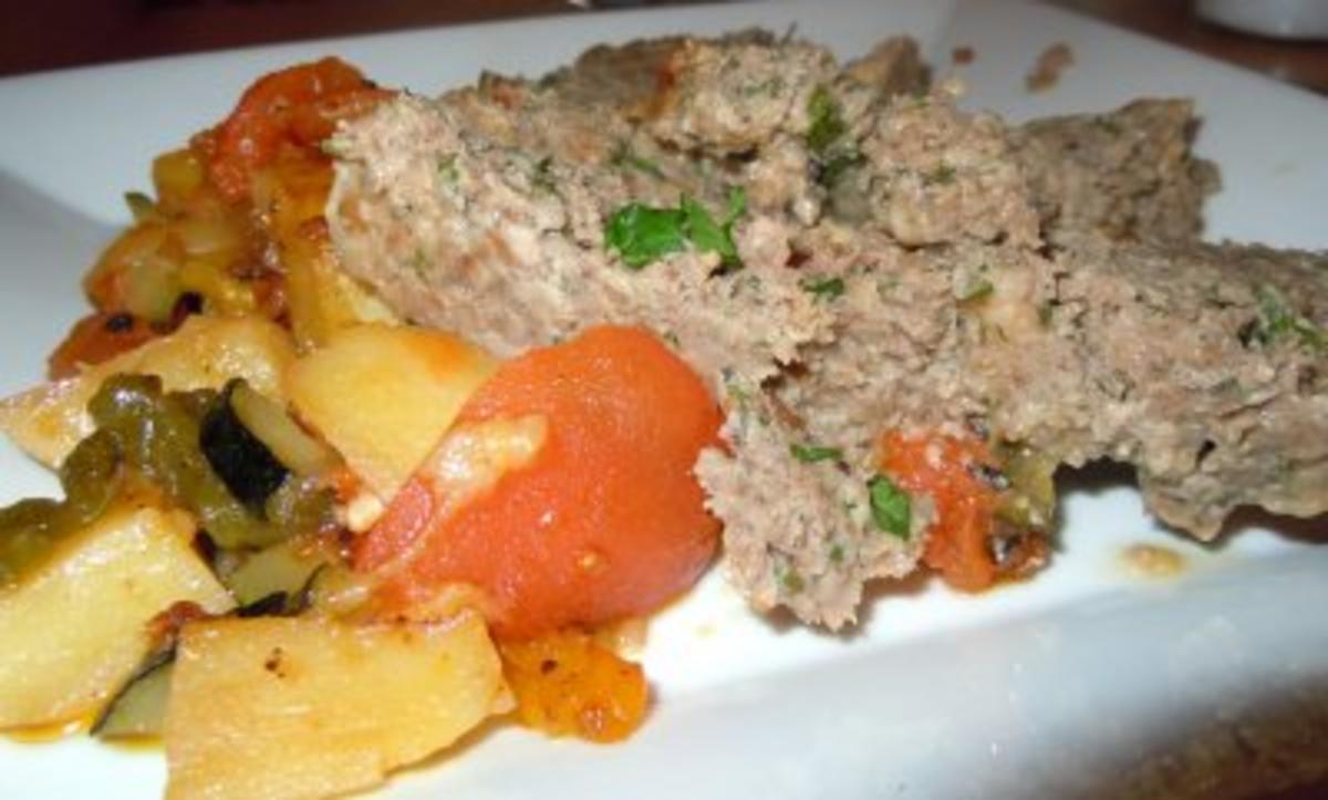 Hackbraten auf Gemüsebett - Rezept mit Bild - kochbar.de