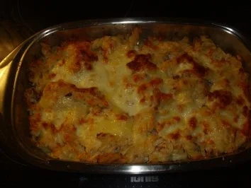 Nudelgerichte: Nudeln mit Thunfisch und dreierlei Käse - Rezept