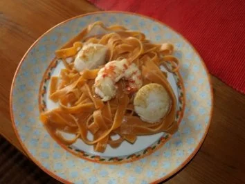 Luxuspasta mit Meeresfrüchten - Rezept