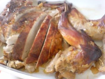 Marinierter Schweinebraten und Kaninchenvorderläufe - Rezept