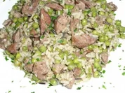 Rezept: Geflรผgelleber im Wildreis Geflรผgelleber im Wildreis - Rezept