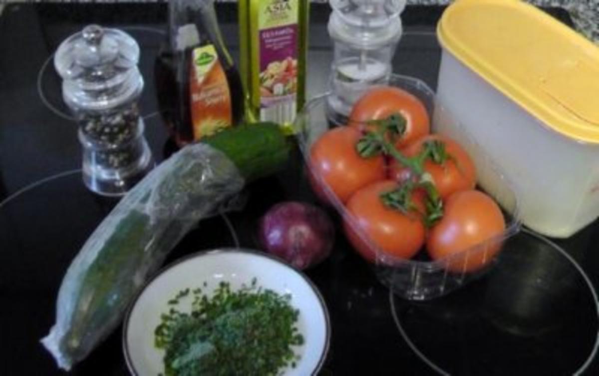 Beilage: Tomaten-Gurkensalat - Rezept - Bild Nr. 2