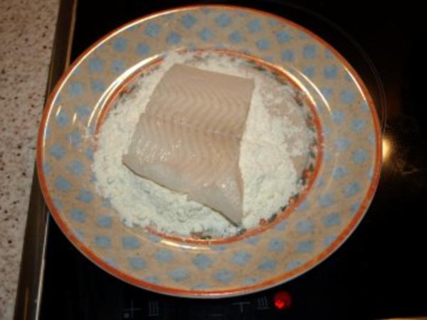 Schwarzer Heilbutt mit Meerrettich Senf Soße - einfach - 352 kcal/100g