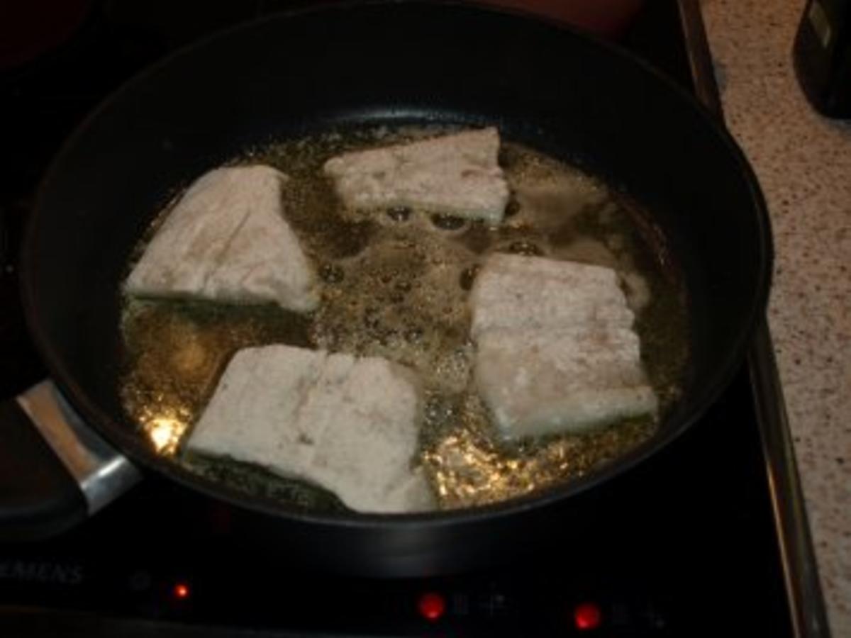 Schwarzer Heilbutt mit Meerrettich Senf Soße - einfach - 352 kcal/100g