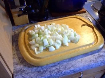 "Gulasch" aus dem Schweinekamm - Rezept